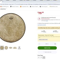 Drumhead For Conga New Size 11.75 Parche De Conga Nuevo