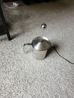 stainless steel manual milk frother