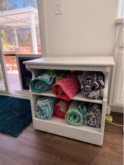 Small Wooden Towel Shelf