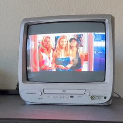 Sylvania 13" CRT TV DVD Combo CD130SL8 Tested Works Great for Retro Gaming
