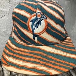 Vintage NFL Zubaz MIAMI DOLPHINS Adjustable Snapback  Hat