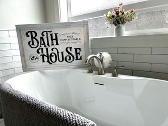 NEW Bath House Canvas Picture