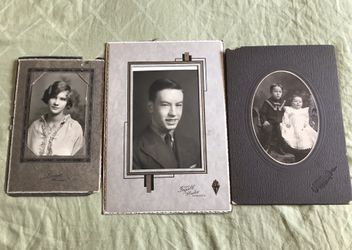 1900s- 1939 Photograph Lot Cabinet Studio Men Women Children Siblings Vtg