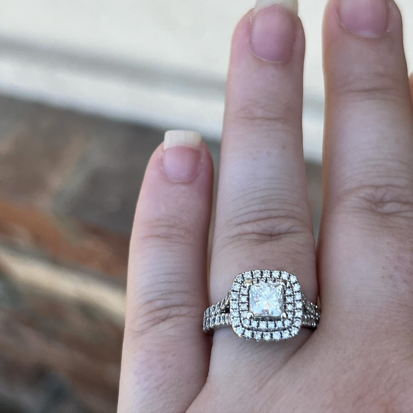 $12k Vera Wang Designer Diamond Ring From Zales With Receipt -14k White Gold