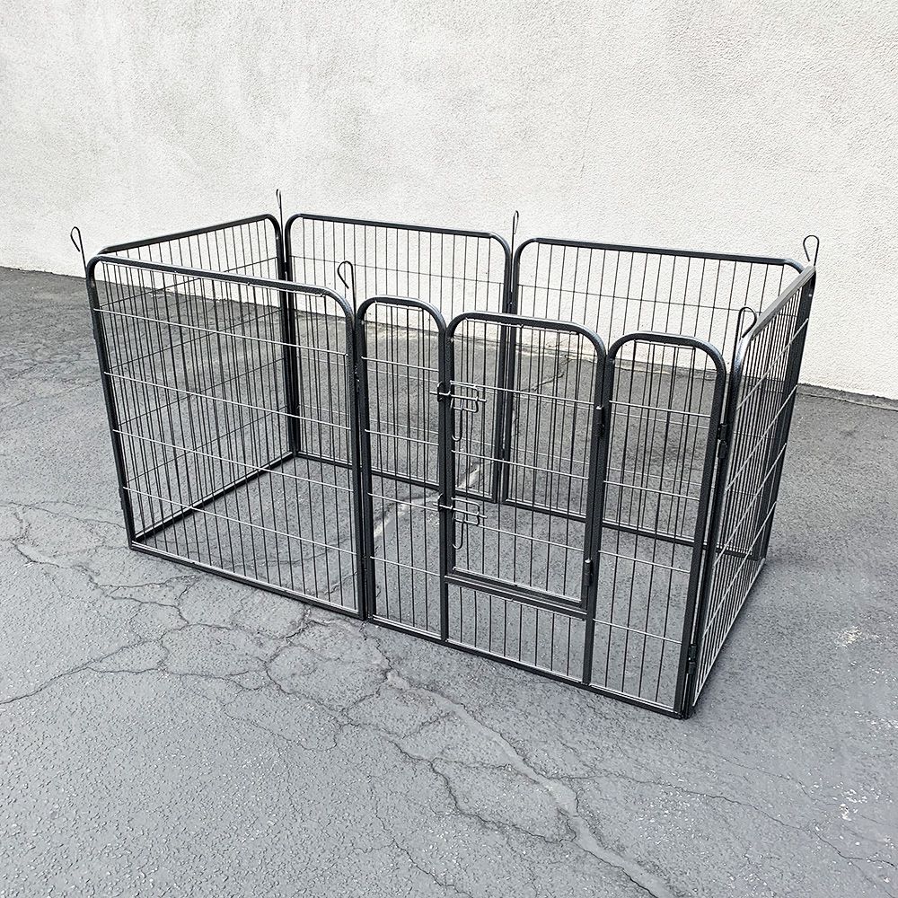 New In Box $85 Heavy Duty 6-Panel Dog Playpen, Each Panel 32” Tall X 32” Wide Pet Exercise Fence Crate Kennel Gate 