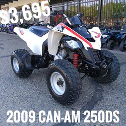 2009 Can-Am DS 250 $3,695 cash price plus taxes and fees