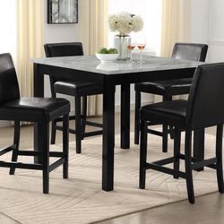 Counter high 5pc dining table