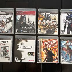 PS3 Game Lot Of 13 - Batman Silent Hill Sniper Double Pack Mass Effect Trilogy