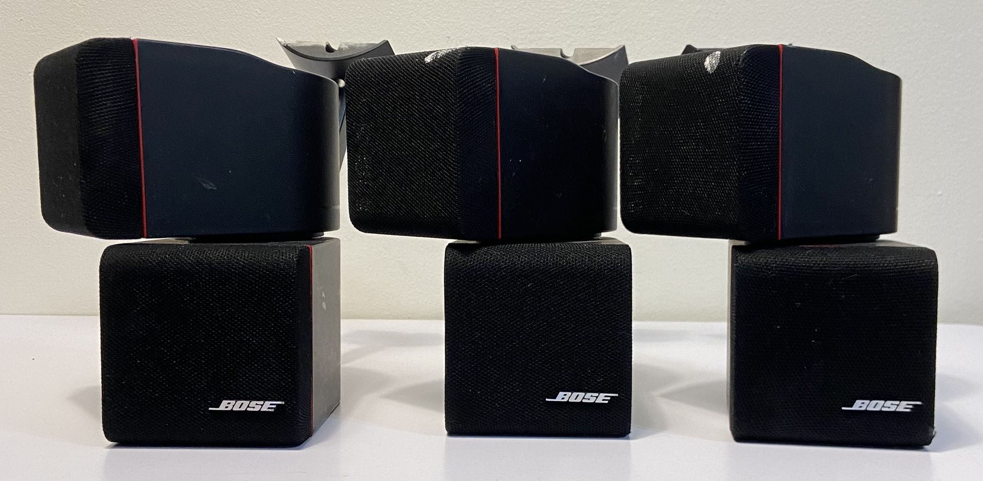 Lot Of 3 Bose Acoustimass Speakers - Double Cube Tested & Works (#810)