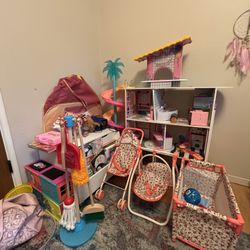 Toys - Doll House - Baby Stroller Swing Bed