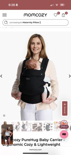 mom cozy carrier in color black