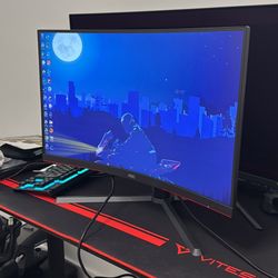 AOC Curved 27in 165hz 2k resolution display monitor for PC gaming