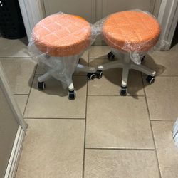 Stools Orange/white New 