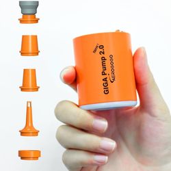 GIGA PUMP 2.0 Electric Portable Air Pump 1300mah Battery Rechargeable Pump Ultra-Mini Inflator/Deflator Pump for Swimming Rings air Mattress Bed Pool 