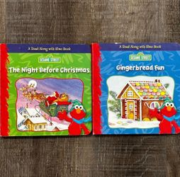 New Set of 2 Sesame Street Christmas Holiday Mini Board Books