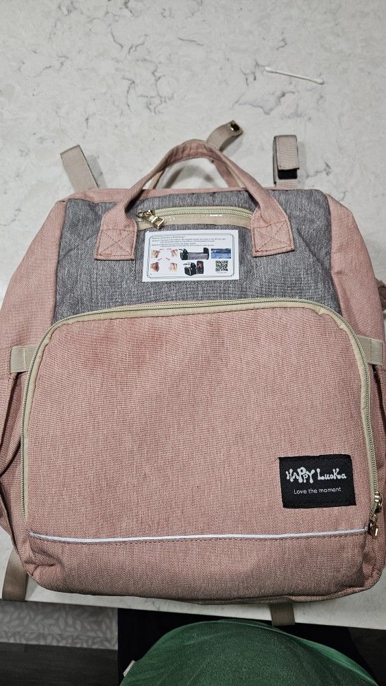 Diaper Bag Backpack with Changing Pad Mint Condition