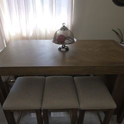 Luxury Solid Wood Dining Table Set w/ Storage, Bench + Stools – MUST SEE