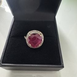 Heart Shaped Natural ruby Ring 