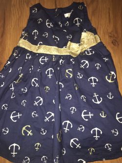 infant beach theme summer anchor dress