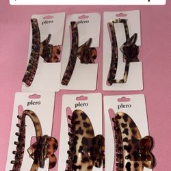 Cheetah Jumbo Claw Clips $2 Each 
