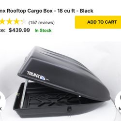 Trunx Rooftop Cargo Box - 18 cu ft - Black 