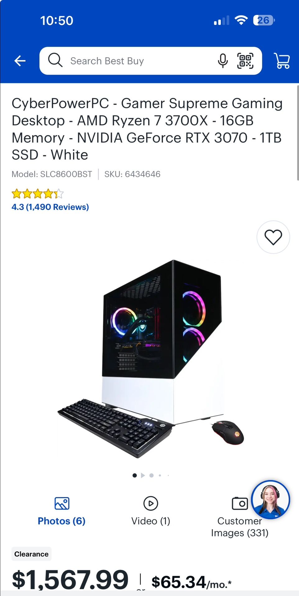 CyberPowerPC - Gamer Supreme Gaming Desktop With  NVIDIA GeForce RTX 3070 Graphics Card