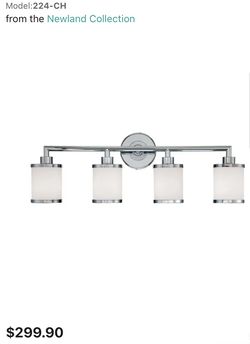 Millennium Lighting 224-CH 4 Bathroom Vanity Light Chrome 