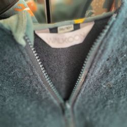 Wool Suit / Jumpsuit
Fir Green with Mint Cuffs