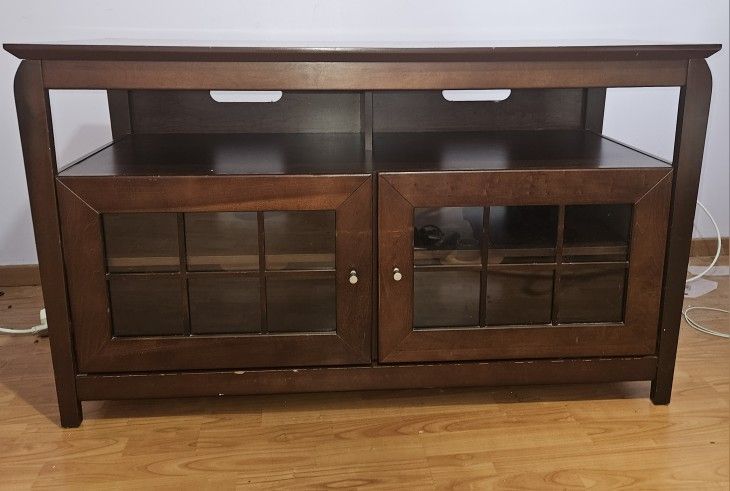 Brown Wood TV Stand