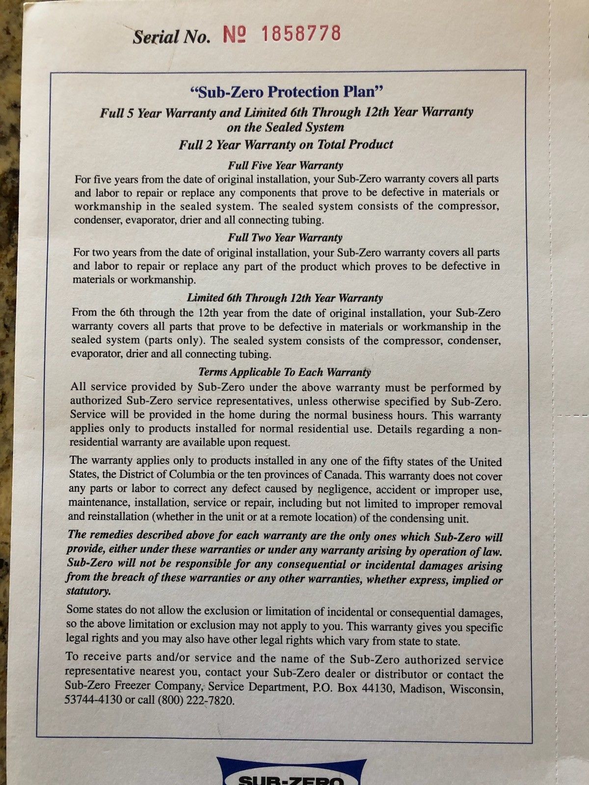 SubZero 430 WS30 Wine cooler, Refrigerator147 bottles for Sale in