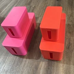 2 Sets OF CableBox Set for Desktop Cable and Cord Management