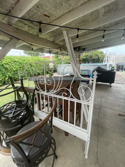 Queen metal bed frame