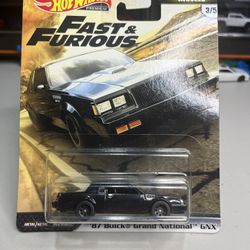 Hot Wheels GBW75-GJR71 Fast & Furious 1:64 Scale Motor City Muscle 87 Buick