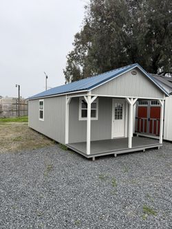 14x32 Tiny Home-Ready Shed w/ Porch & Loft - Perfect for ADU, Cabin, Studio