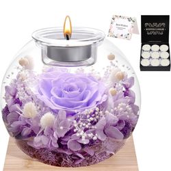 Brand New Gifts for Women Preserved Roses in Glass Dome with Scented - Romantic Preserved Flower for Women