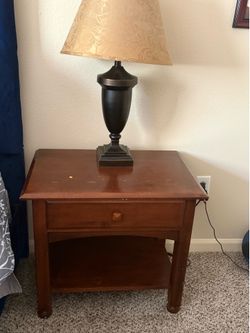 Side Table Solid Wood Nightstand