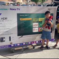 75 Hisense Smart 4K LED HDR TV
