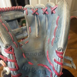 A2000 Pink And Blue Glove Slightly Used