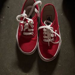Red vans Size 11 Kids