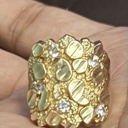 gold nugget ring 