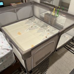 Baby Playpen With Mat 