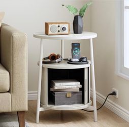 Brand new nightstand with charging station 2pcs