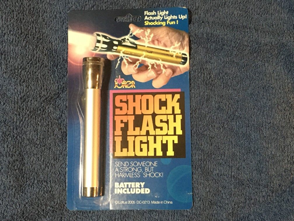 Shock Flashlight Joke Item Random Color Shipped