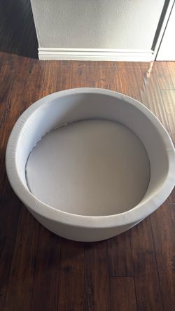 Gray ball pit for toddlers