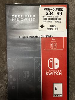 Luigi Mansion 3 Switch
