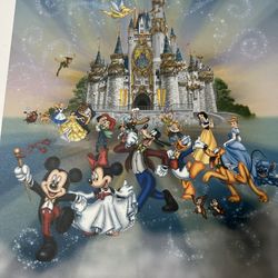 Disney Happiest Celebration On Earth Poster 2005 Mickey Minnie Donald Chip Dale