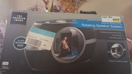 Rotating speaker system for iphone