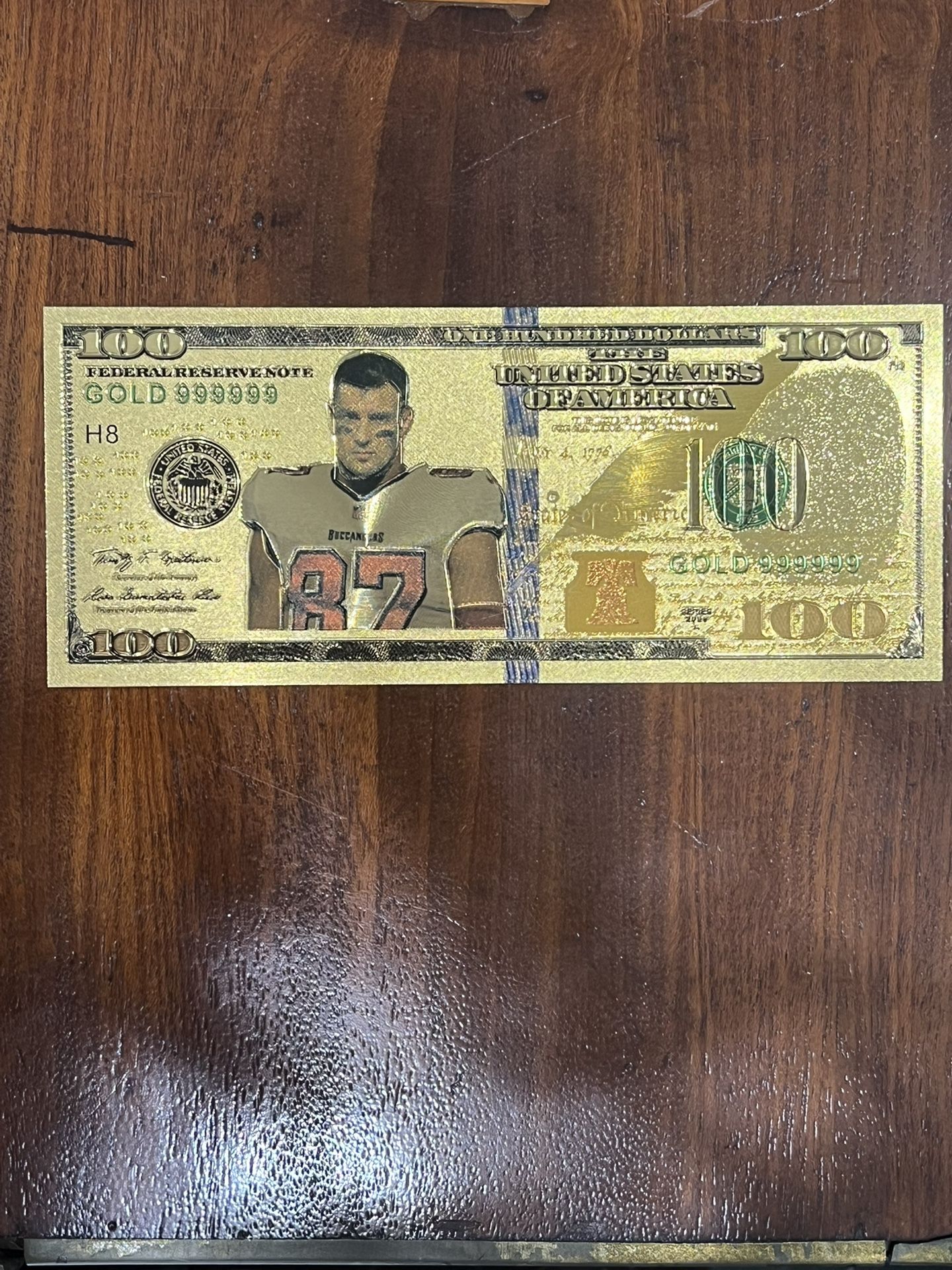 24k Gold Foil Banknote - NFL Payne Durham Memorabilia