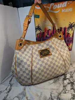 Louis Vuitton Damier Azur Canvas Shoulder Bag / Hobo Bag – Vintage