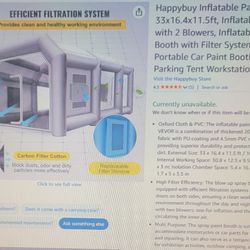 Inflatable Paint Booth